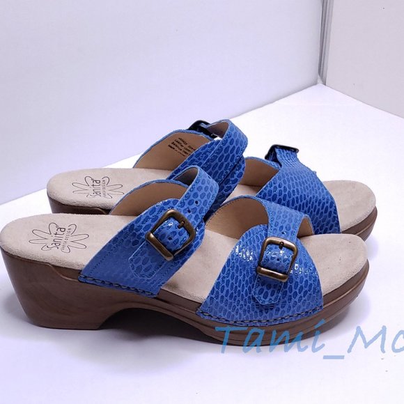 NEW Sanita 40 Blue Daisy Sandals Size 10 - Picture 4 of 16
